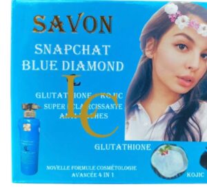 Savon Snapchat Blue Diamond Glutathione and Kojic Soap